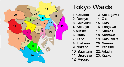 Kanto Region (Tokyo) Map