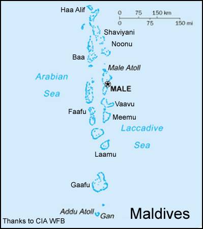 Maldives Atolls Map