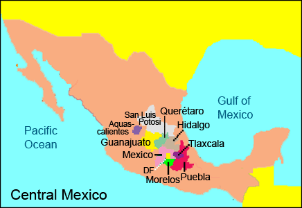 Central Mexico Map