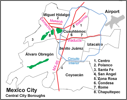 Distrito Federal - Mexico City Map