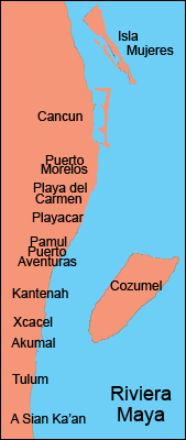 Gulf and Caribbean Coast Region Map
