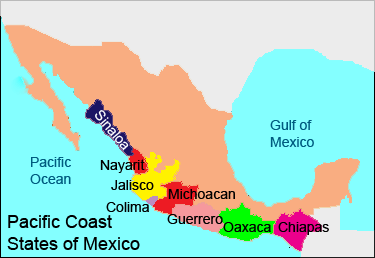 Pacific Coast Map
