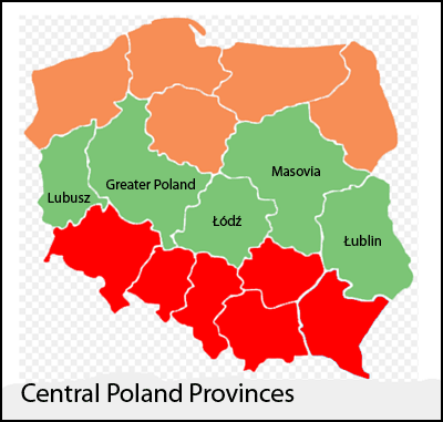 Central Poland Map