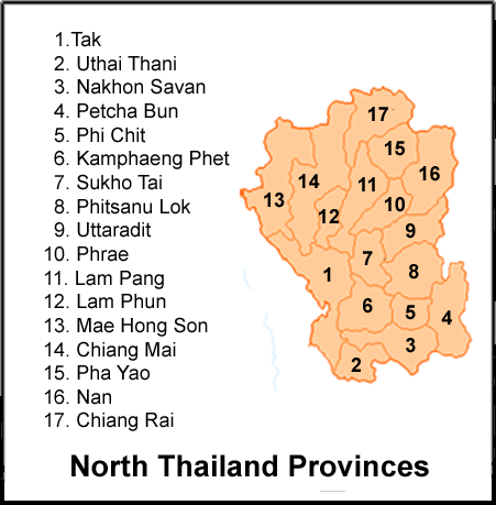NorthernThailand Map