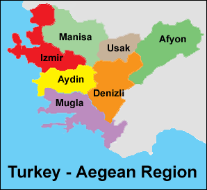 Aegean Region Map