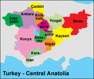 Central Anatolia Map