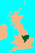 England - East Midlands Map
