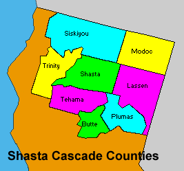 Shasta Cascade Map