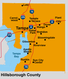 Tampa and Hillsborough County Map