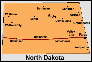 North Dakota Map