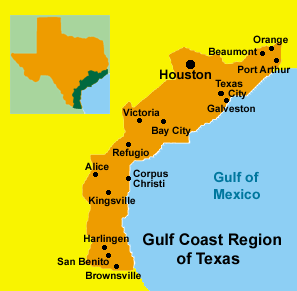 Gulf Coast Region Map