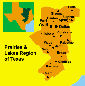 Prairies and Lakes Region Map